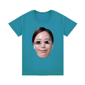 뭉순임당 페이스 아동용 반팔 티셔츠
