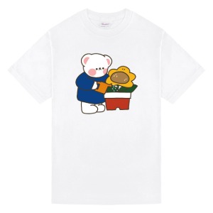 럽노네임 꽃가꾸기 반팔 티셔츠