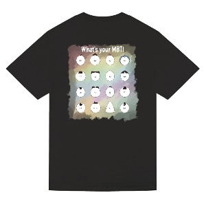 에익쿠 MBTI 반팔 티셔츠 (블랙)